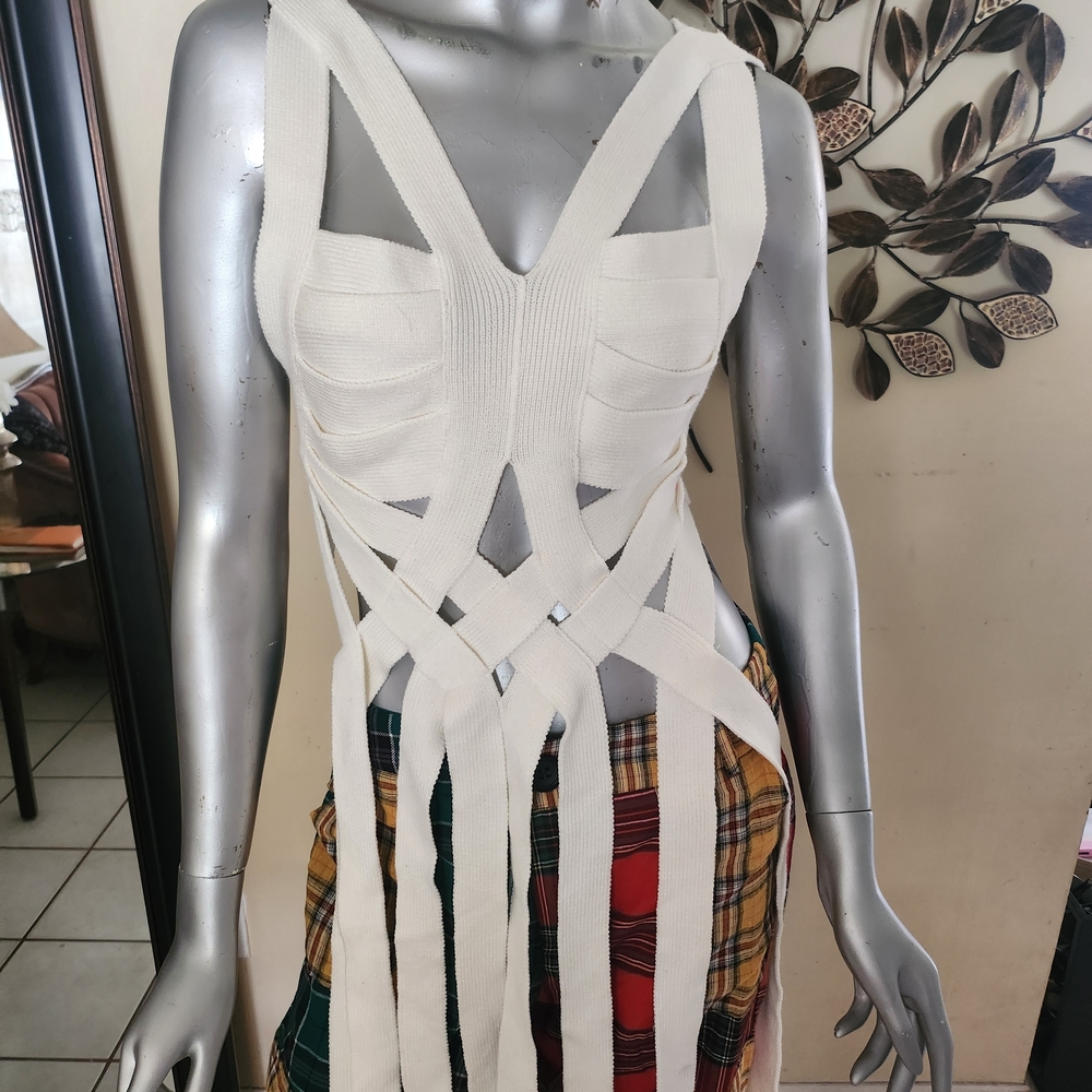 Elegant Cream Strappy Crop Top